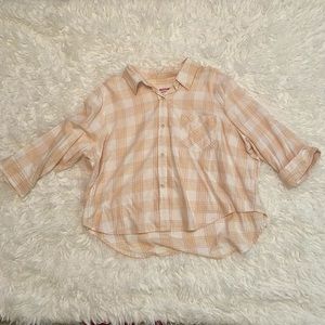 Mossimo Plaid button down top